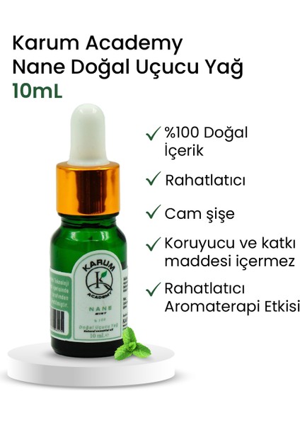 Doğal Cam Damlalıklı Tıbbi Nane Uçucu Yağ 10ml fiyatları