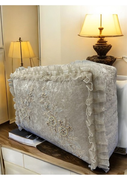 Esma Kadife Hurç 40 x 60 x 20 cm Orta Boy Çeyizlik Fransız Güpürlü Nakışlı Söz Nişan Gelin Bohça fiyatları