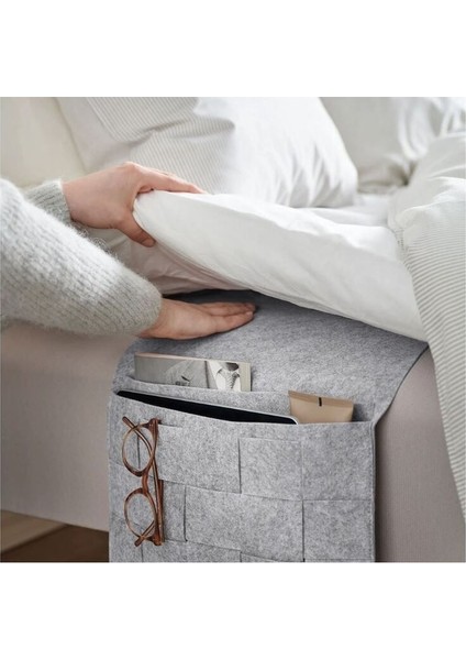 Sılang Saklama Cebi, Gri-Keçe, Yatak Için (75 x 34 cm ) fırsatları
