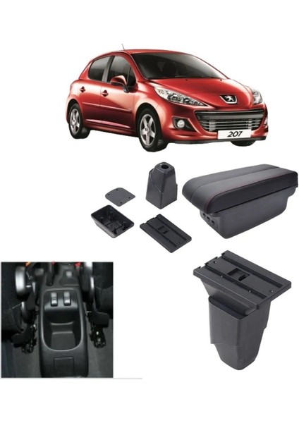 Peugeot 207 2010-2020 Delmesiz Vidasız Kol Dayama Kolçak
