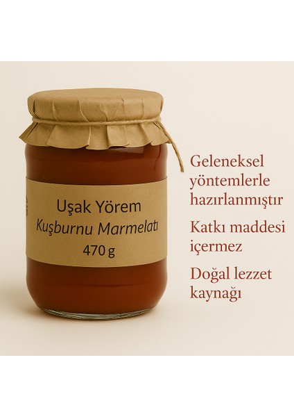 Kuşburnu Marmelatı 470 gr Uşak Yörem