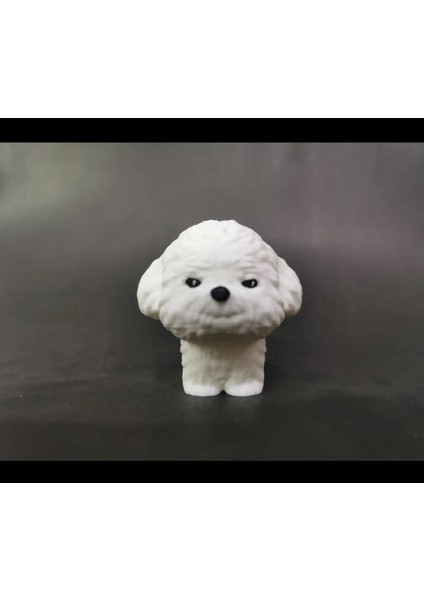 Beyaz Köpek Figürü Minyatür 6x5 cm