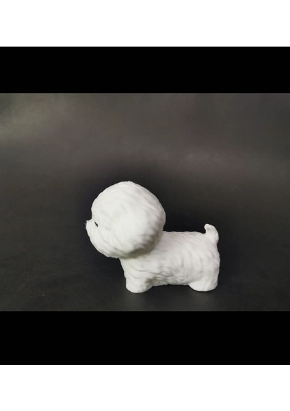 Beyaz Köpek Figürü Minyatür 6x5 cm modelleri