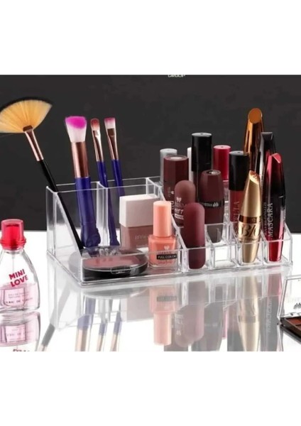 Çok Amaçlı Makyaj Organizeri, Kozmetik Fırça Pamuk Düzenleme Kutusu 16 Bölmeli AK-610 fiyatları