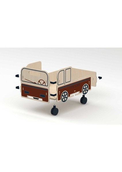Oyuncak Kutusu-Sepeti Tekerlekli Toy Car 30 Litre