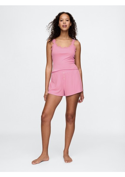 Kadın Pembe Supersoft Pijama Şortu