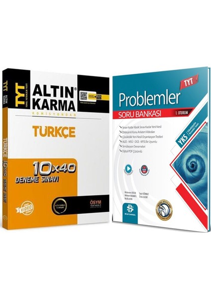 Altın Karma Tyt Türkçe Deneme ve Bilgi Sarmal Problemler Soru Bankası Seti 2 Kitap