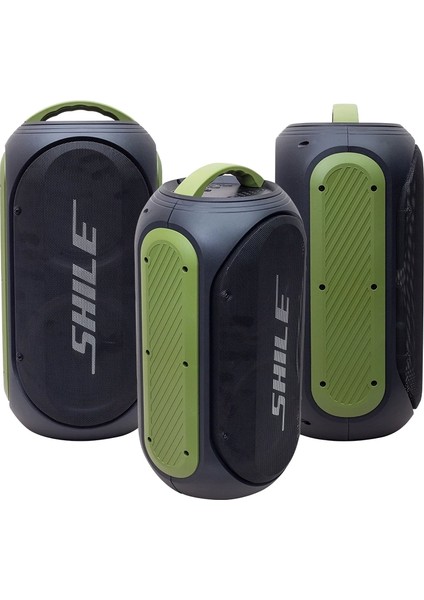 Shile SL-2019A El Mikrofonlu-2 Mik Giriş -2 Gitar Girişli Kumandalı Usb/sd/bt/fm Işıklı Taşınabilir Şarjlı Seyyar Anfi (4887)