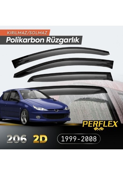 Peugeot 206 2d (Tek Kapı) 1999-2008 Cam Rüzgarlığı V2 Düz