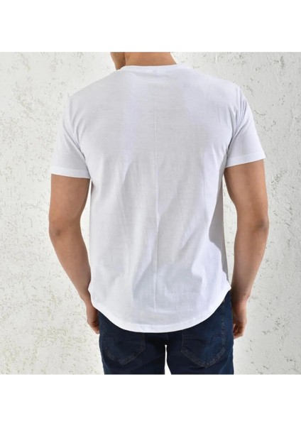 Unisex Siyah Beyaz Oval Kesim Tshirt 2'li Set