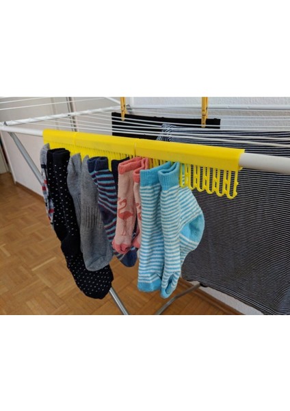 Kurutma Askısı Çorap Klips Sarı (2 Adet)