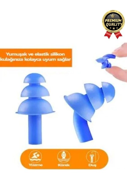 Profesyonel Elastik Silikon Kutulu Yüzme Dalış Uyku Için Kulak Ve Burun Klipsi Tıkacı