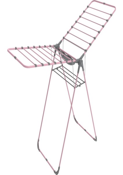 Elite Plus Pembe Mandal Sepetli Kalın Borulu Ekstra Sağlam Renkli Çamaşır Kurutmalığı