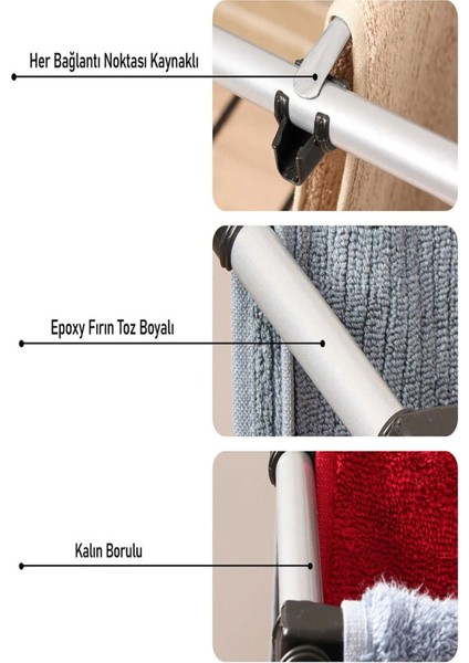 Elite Plus Pembe Mandal Sepetli Kalın Borulu Ekstra Sağlam Renkli Çamaşır Kurutmalığı modelleri