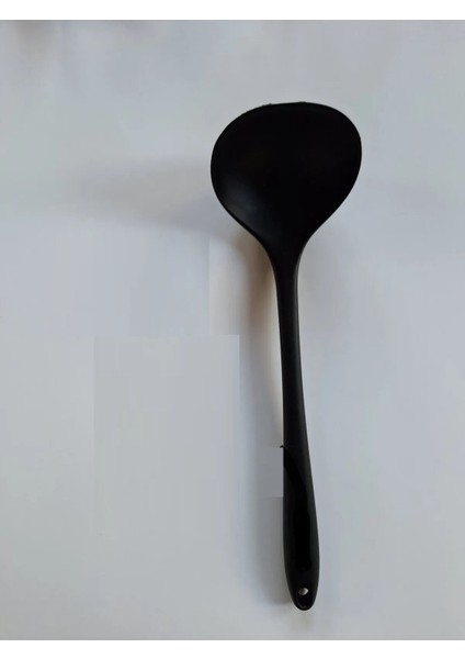 Büro Ev Ofis Mutfağı İçin 3 Parça Silikon Kaplama Yemek Hazırlık Kepçe Kevgir Spatula Seti