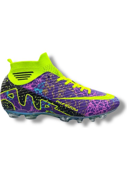 Çoraplı Krampon Mor Sarı Desenli Şeffaf Tabanlı modelleri