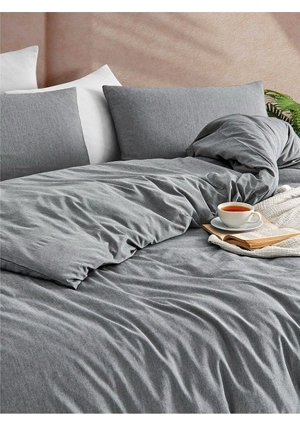 Uykulife Düz Gri Tek Kişilik Lastikli Çarşaflı Nevresim Takımı fiyatları
