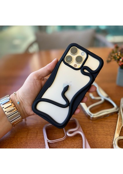 Epaserpent Yılan Figürlü Çerçeve Telefon Kılıfı Iphone 16 Pro Max Siyah fiyatları