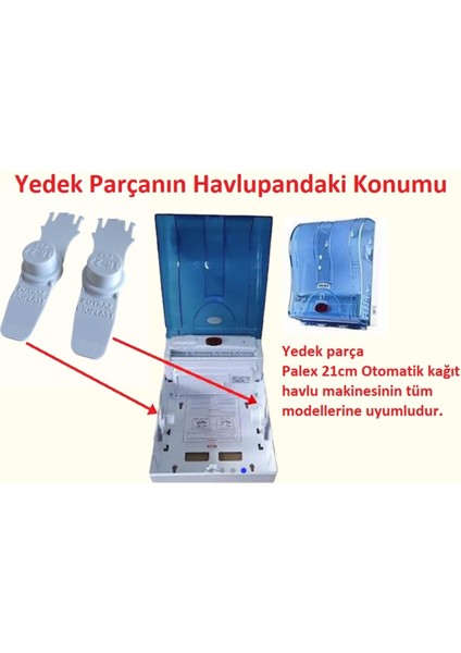 Palex 21CM Otomatik Kağıt Havlu Dispanseri Yedek Parça 2 Adet
