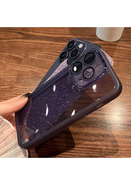 Epaglow Şeffaf ve Parlak Premium Iphone 15 Pro Max Telefon Kılıfı Mor fırsatları