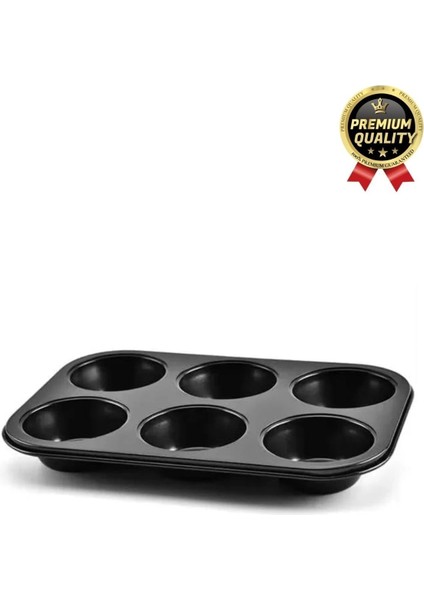 Çok Amaçlı Mutfak Yüksek Isıya Dayanıklı Yıkanabilir Yanmaz Yapışmaz 6’lı Kek Muffin Cupcake Kalıbı