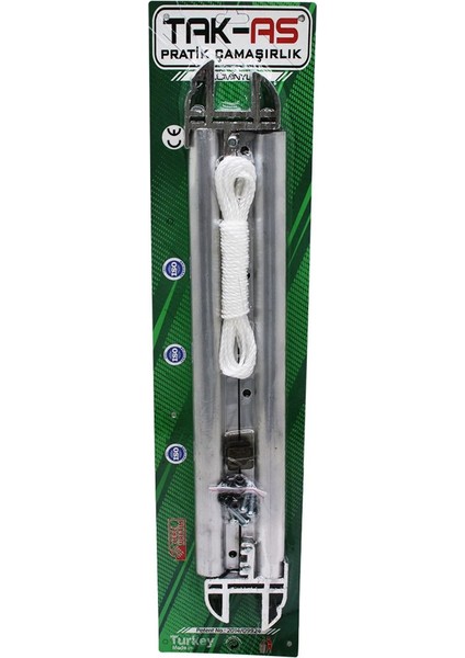 Mermere Montajlı Katlanır Çamaşır Askısı (4738) Gri