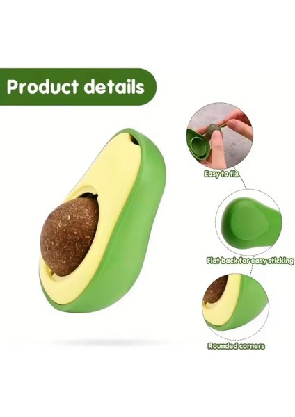 Avokado Kedi Nanesi Kedi Otu Topu Kedi Oyuncağı Yapışkanlı Oyuncak fırsatları