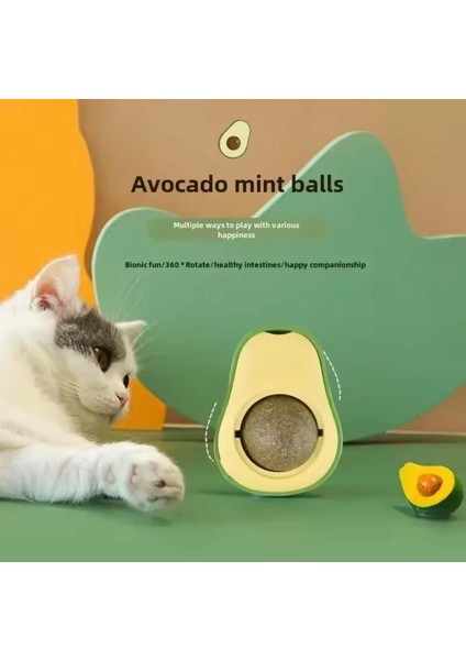 Avokado Kedi Nanesi Kedi Otu Topu Kedi Oyuncağı Yapışkanlı Oyuncak indirimleri