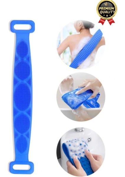 Yıkanabilir Back Scrubber Masaj Etkili Silikon Çift Taraf Duş Lifi Banyo Sırt Kesesi Büyük Boy 70 cm fiyatları