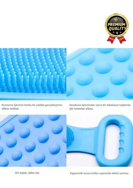 Yıkanabilir Back Scrubber Masaj Etkili Silikon Çift Taraf Duş Lifi Banyo Sırt Kesesi Büyük Boy 70 cm fırsatları