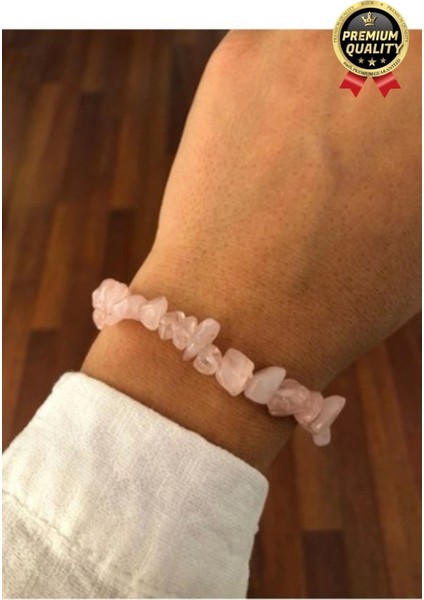 Özel Üretim Enerji Yükselten Esnek Ip Yengeç Burcu Gerçek Pembe Kuvars Doğal Taş Unisex Bileklik modelleri