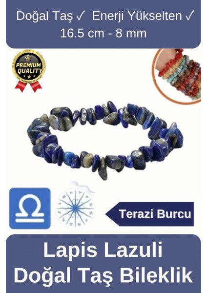 Özel Üretim Enerji Yükselten Esnek Ip Terazi Burcu Gerçek Lapis Lazuli Doğal Taş Unisex Bileklik