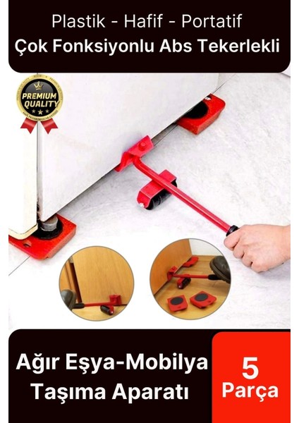 Çok Fonksiyonlu Abs Tekerlekli Ağır Beyaz Eşya Mobilya Krikolu Taşıma Kaydırma Aleti Aparatı Seti
