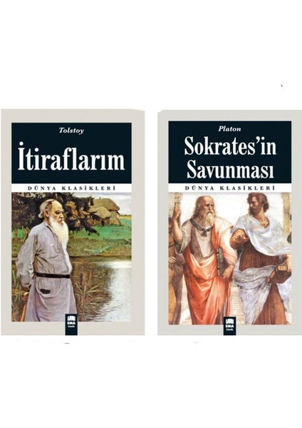 Tolstoy Itiraflarım ve Platon Sokrates In Savunması 2 Kitap Set