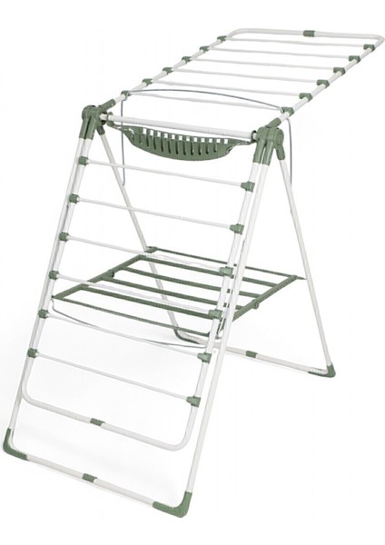 Extra Kalın Borulu Çamaşır Kurutma Askısı Çamaşır Kurutmalık Askılık Yeşil