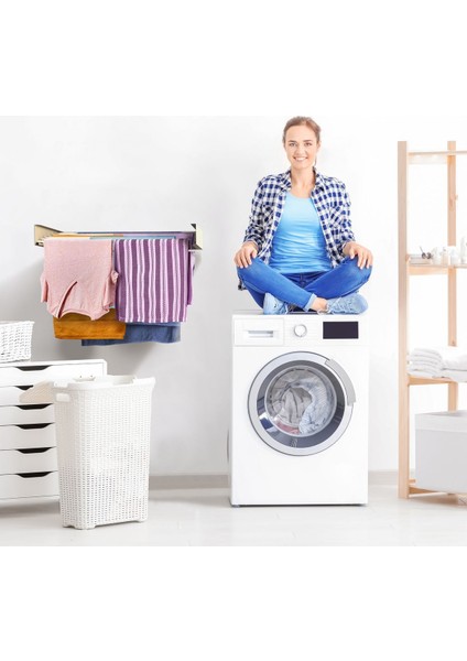 Belize Çamaşır Kurutma Askısı - 100 cm Antrasit - Duvara Monte Katlanabilir Kurutmalık fırsatları