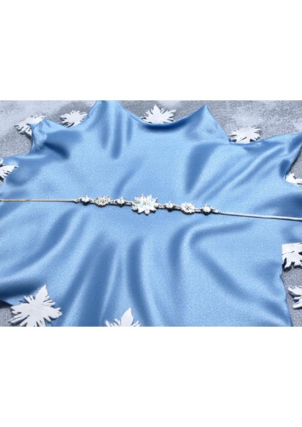 925 Ayar Gümüş Kartanesi Model Bileklik Rodyum Kaplama & Zirkon Taşlı Şık Hediyelik Takı