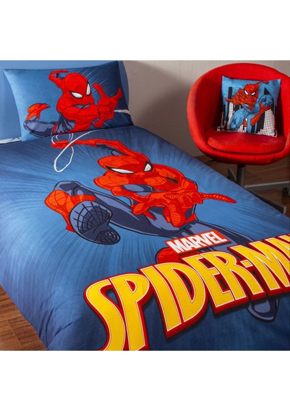 Taç Lisanslı Spiderman Classical Tek Kişilik Pamuk Nevresim Takımı