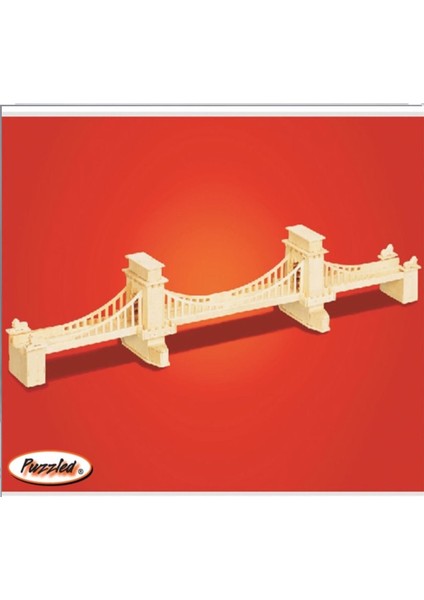 3D Ahşap Szechenyi Lanchid Köprüsü Zincir Köprü Maket Üç Boyutlu Budapeşte Zincir Köprü Puzzle Make