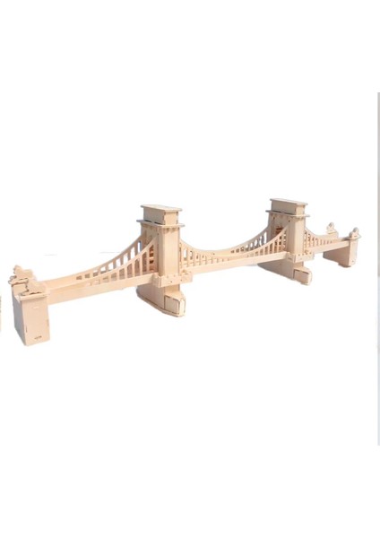 3D Ahşap Szechenyi Lanchid Köprüsü Zincir Köprü Maket Üç Boyutlu Budapeşte Zincir Köprü Puzzle Make