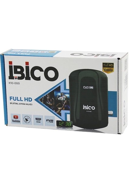 Full Hd Dijital Uydu Alıcısı HDMI - Av - RS232 Wifi - Youtube 1080P Otomatik Kanal Güncelleme K10-000 (4887)
