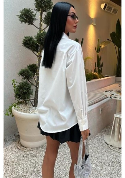 Önü Şerit Taşlı Gömlek 3448