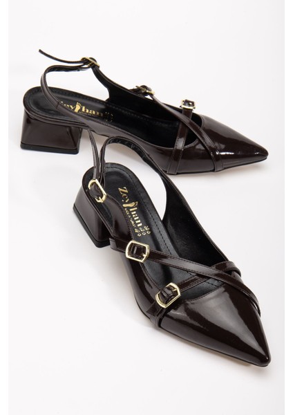 Pary Acı Kahve Rugan Kadın Topuklu Ayakkabı fiyatları