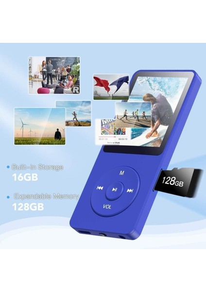 A02 Mp3 Çalar 8gb, 70 Saat Müzik Süresi, Hi-Fi Ses, Fm Radyo, E-Kitap Destekli, Koyu Mavi fiyatları