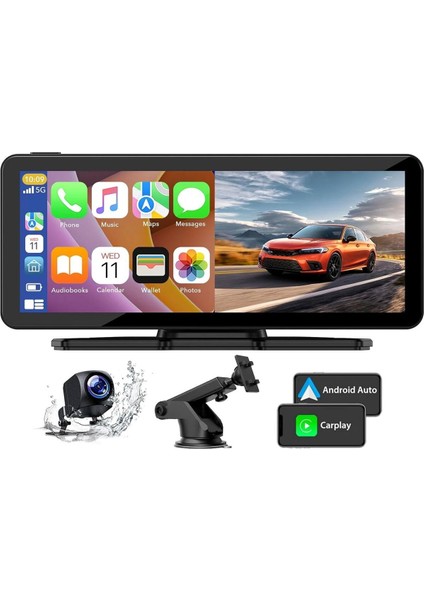 Kablosuz Araba Stereo Ekranı, 2.5k Ön Kamera, 1080P Arka Kamera Uyumlu