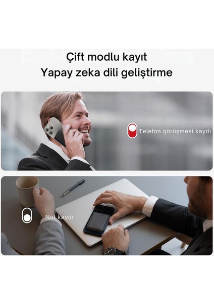 Note Aı Dijital Ses Kaydedici, 64GB, Gpt-4o Destekli Yazıya Dökme, 30 Saat Kayıt