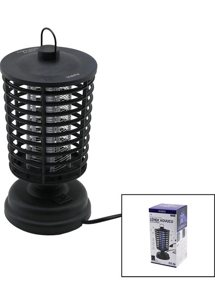 Auhma Mosquıto Trap Aqm-02 Sinek Cız Öldürücü Makine Fener Modeli Masa Üstü - Askı Halkalı 3.6-4W 12X21.5CM (4887)