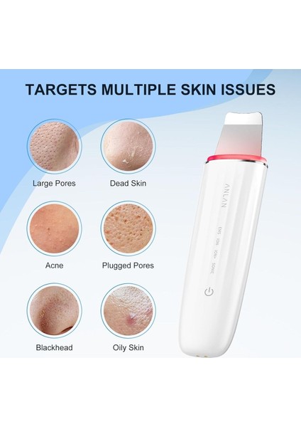 6’sı 1 Arada Ultrasonik Cilt Peeling Cihazı, Su Geçirmez, Ems, LED Işık Terapili Gözenek Temizleyici modelleri