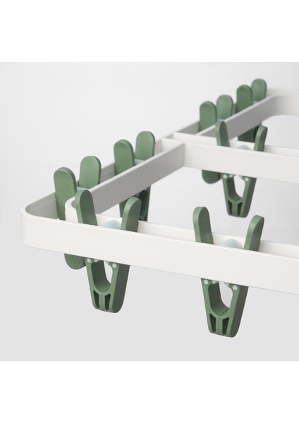Slibb Çamaşır Kurutma Askılığı, Yeşil, 24 Mandallı fırsatları