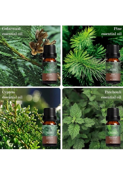 Odunsu Uçucu Yağ Seti 12x10ml, Aroma Terapisi, Doğal Koku Yağları fırsatları